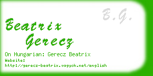 beatrix gerecz business card